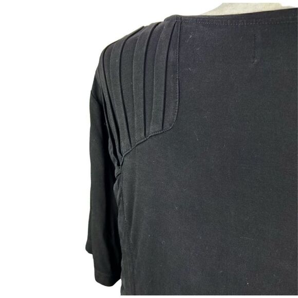 Domin Women's Black Gray Plaid Wrap Tunic Shirt Dress Size T4 (Medium-Large) - Picture 10 of 12